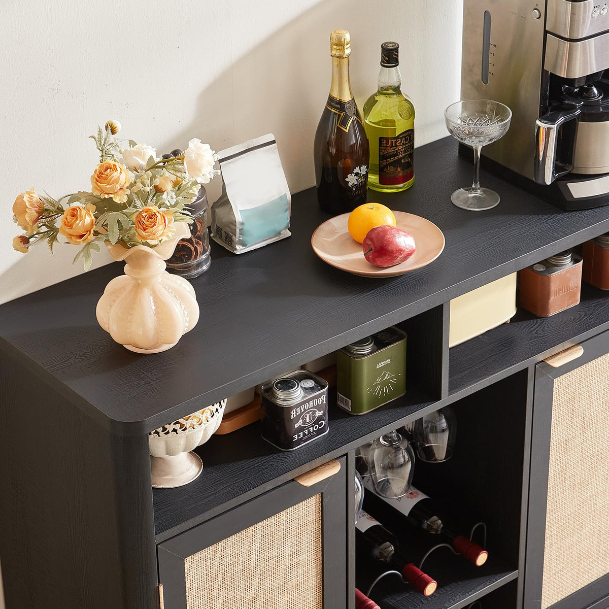 Rattan Wine Bar Cabinet