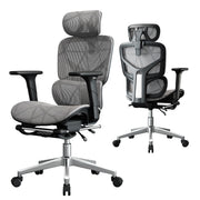 Mesh Office Chair with 4D Adjustable Lumbar Support,Ergonomic Computer Chair,400lbs Capacity,Steel-Frame Base/Foot,Adjustable Headrest and Armrests,Premium Desk Chair for Office & Gaming(Grey)
