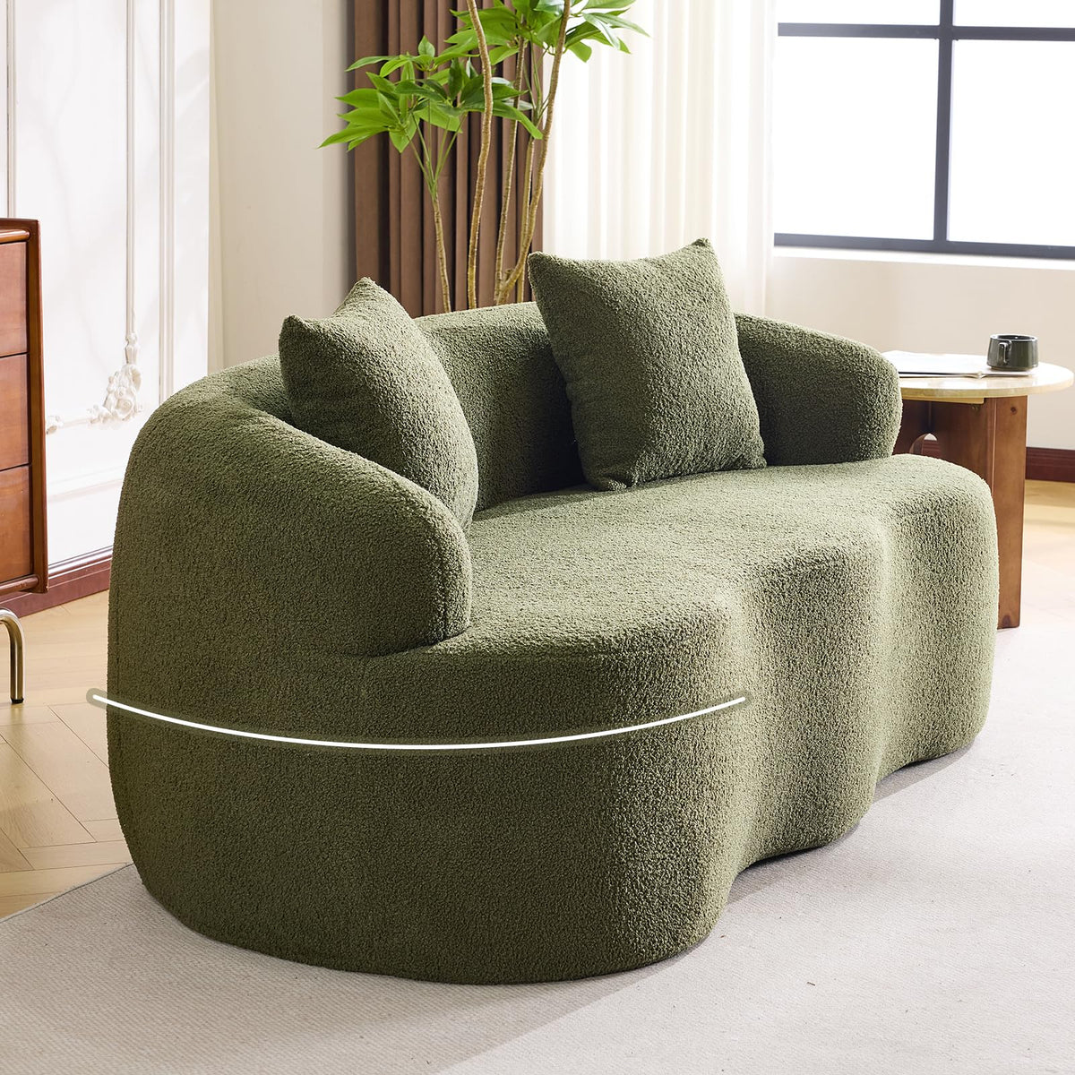 Curved Teddy Loveseat