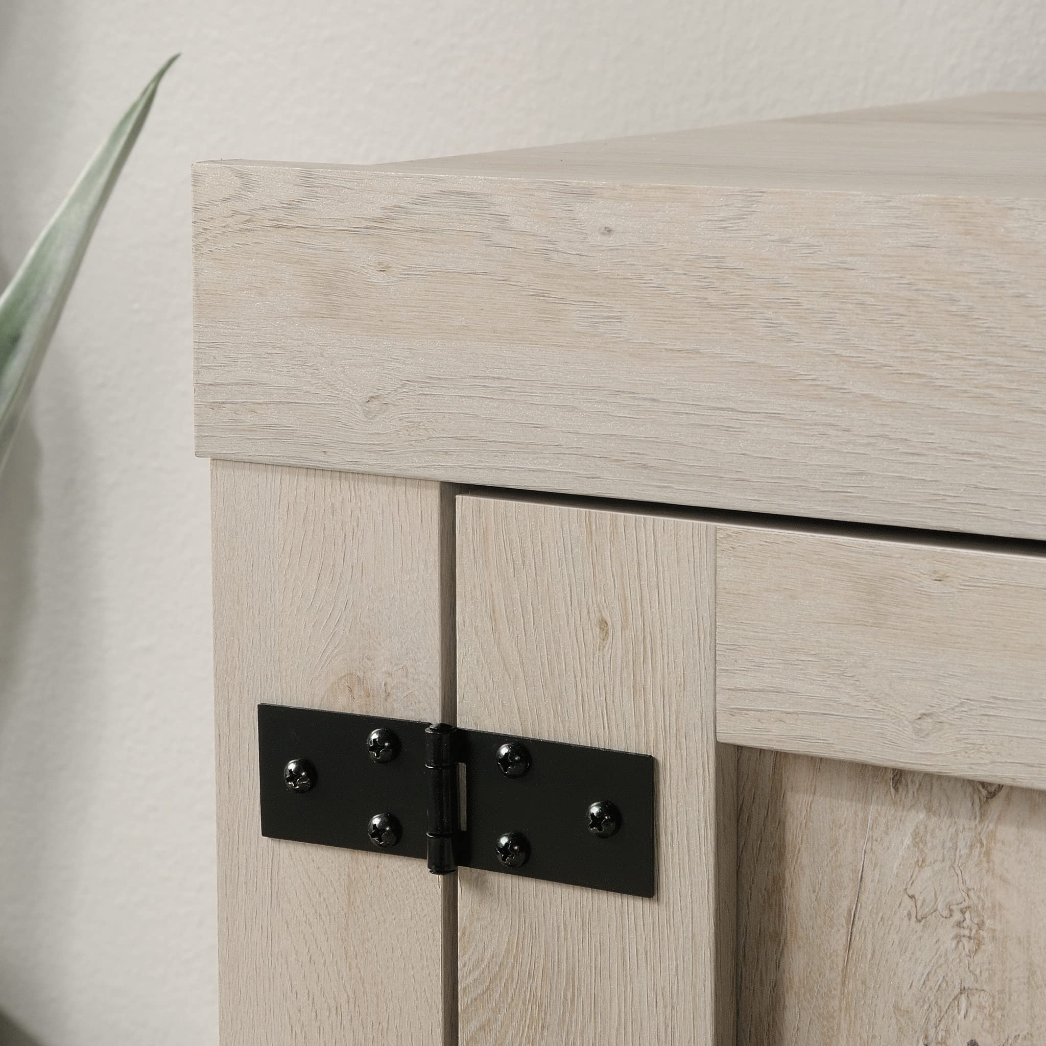 Sauder Misc Entertainment Farmhouse TV Credenza, for TVs up to 70", Chalked Chestnut Finish