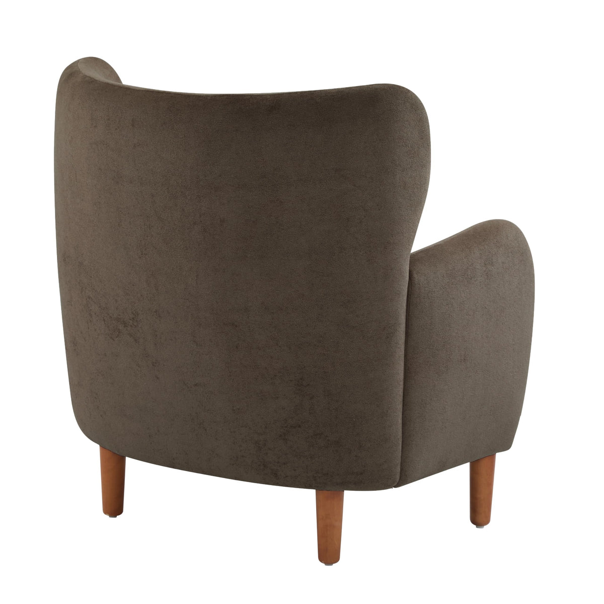 Christopher Knight Home Dolly Mid-Century Modern Velvet Upholstered Wingback Club Chair, Living Room Lounge Chair for Relaxation, Reading Armchair, Solid Wood Living Room Accent Chair, Dark Brown