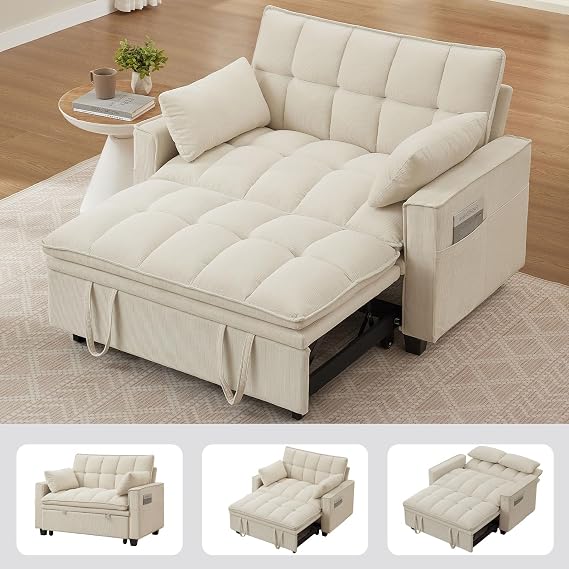 Green 3-in-1 Sleeper Loveseat