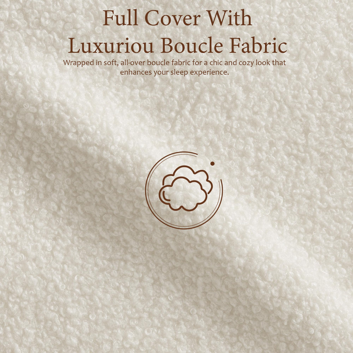 Full Boucle Bed Frame