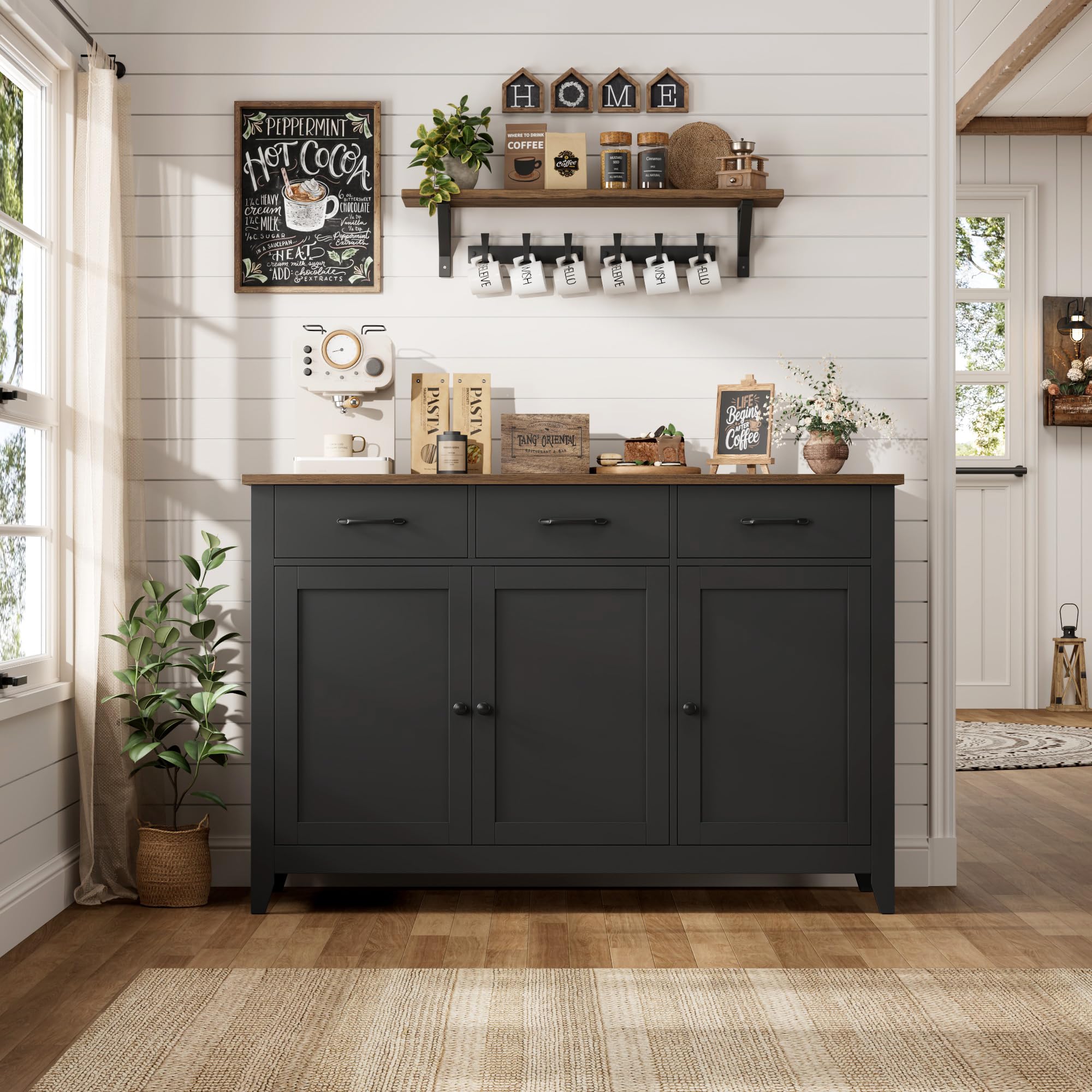 47" Buffet Cabinet with Storage & Drawers