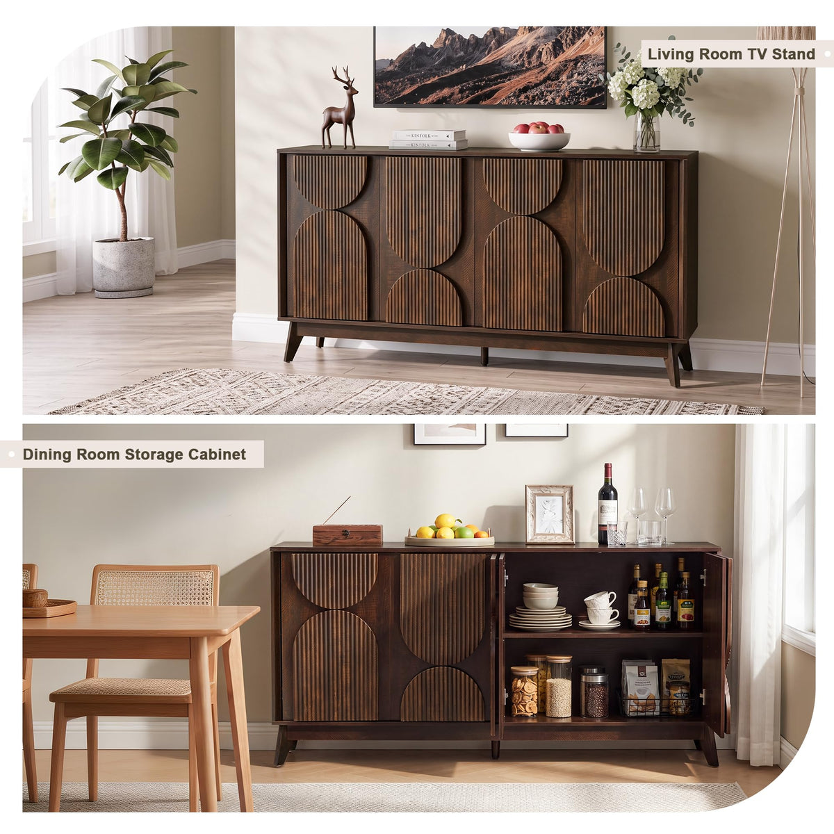 Fluted TV Stand