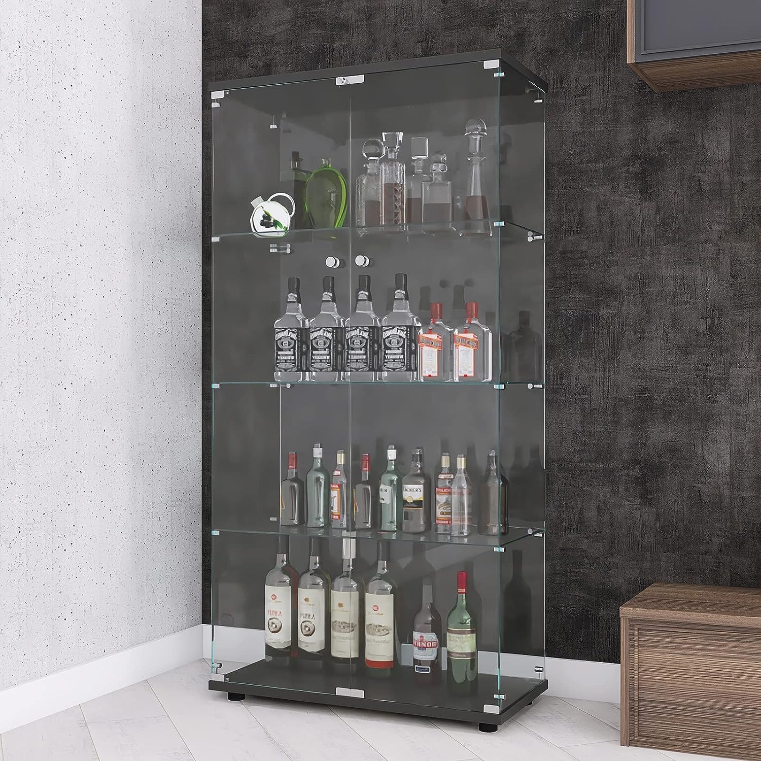 Glass Display Cabinet with Double Door