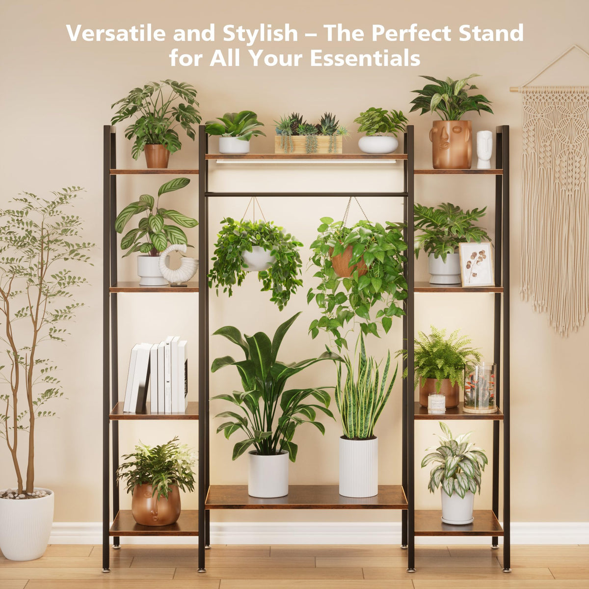 6-Tier Plant Stand with Grow Lights