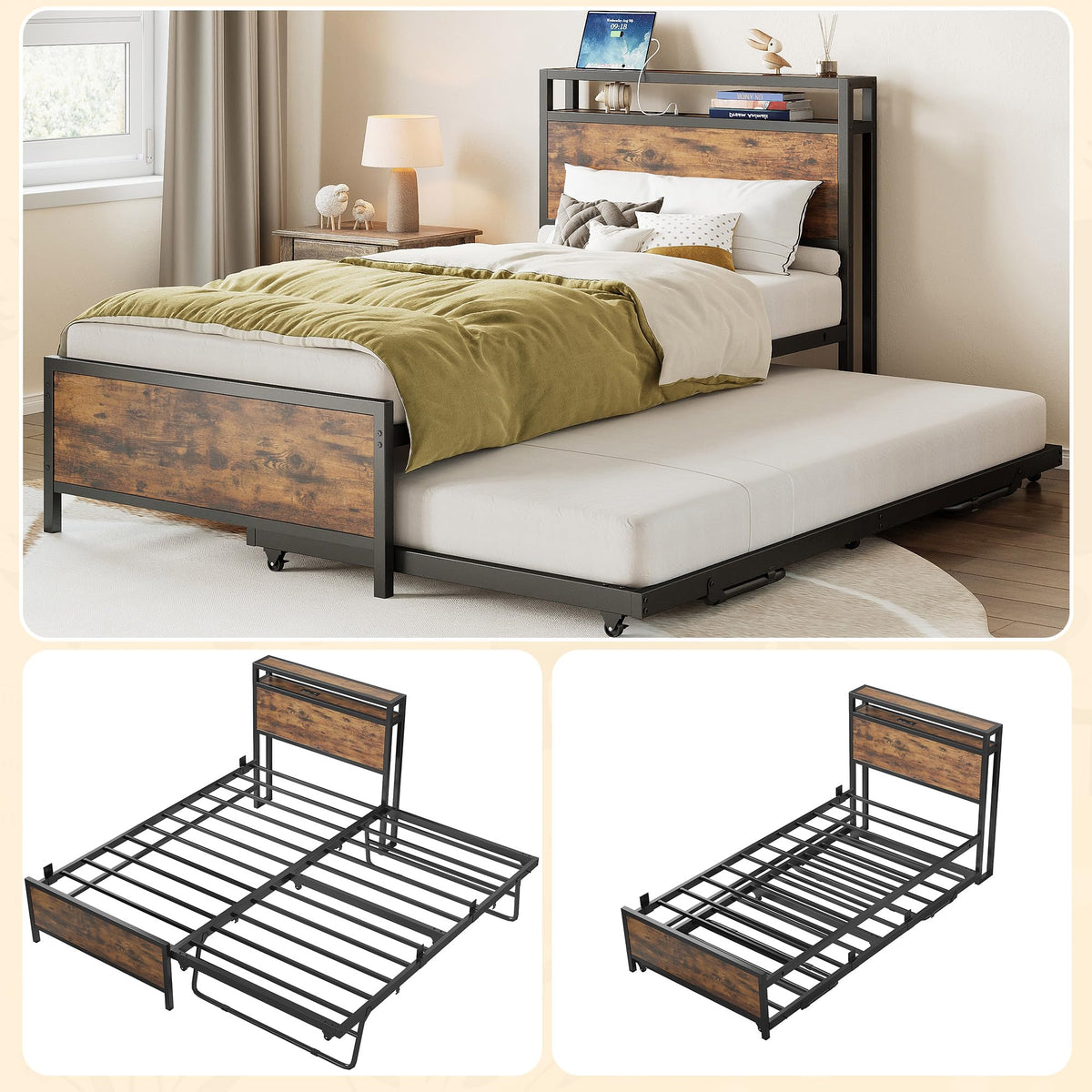 Twin Daybed with Pop-Up Trundle