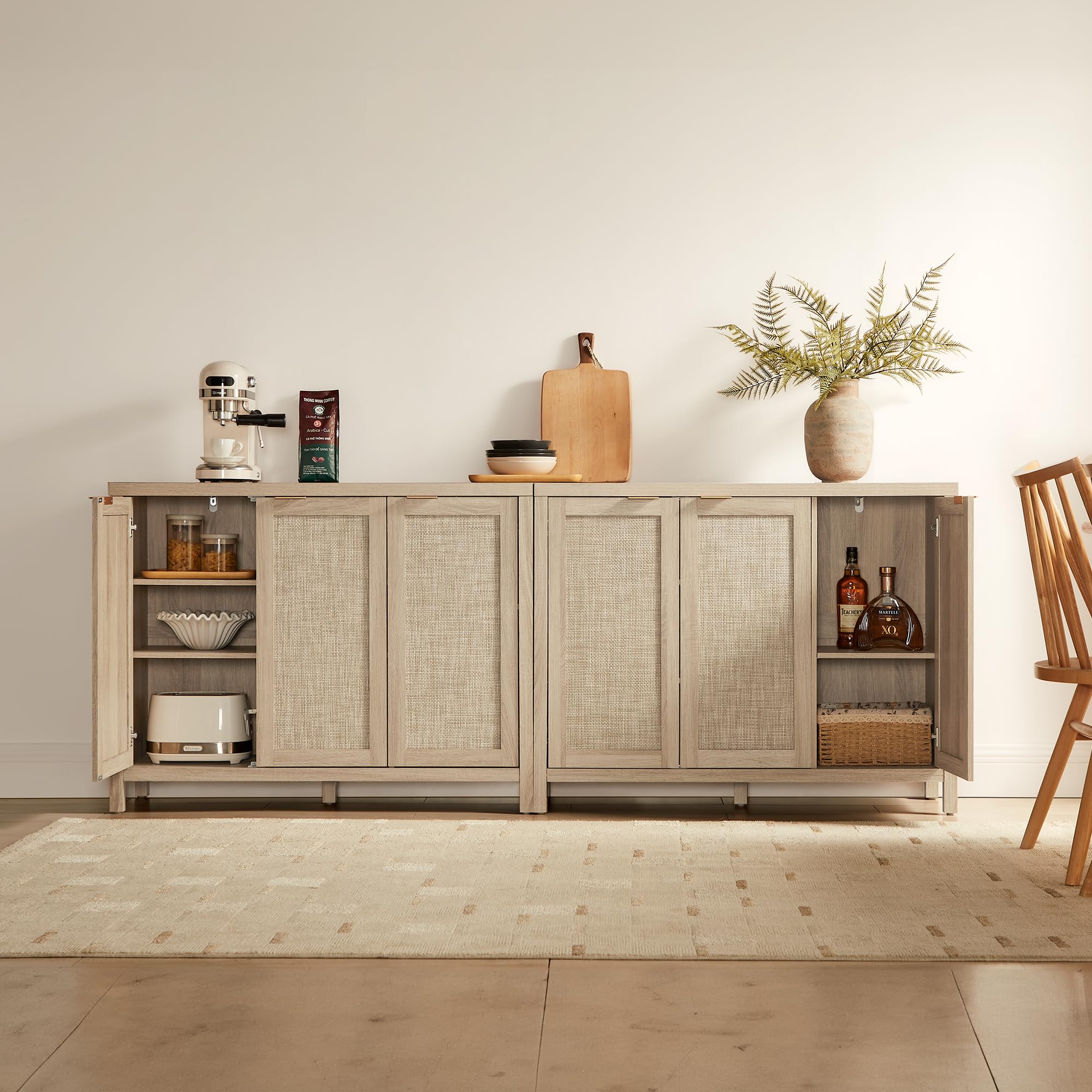Rattan Buffet Cabinet with Storage