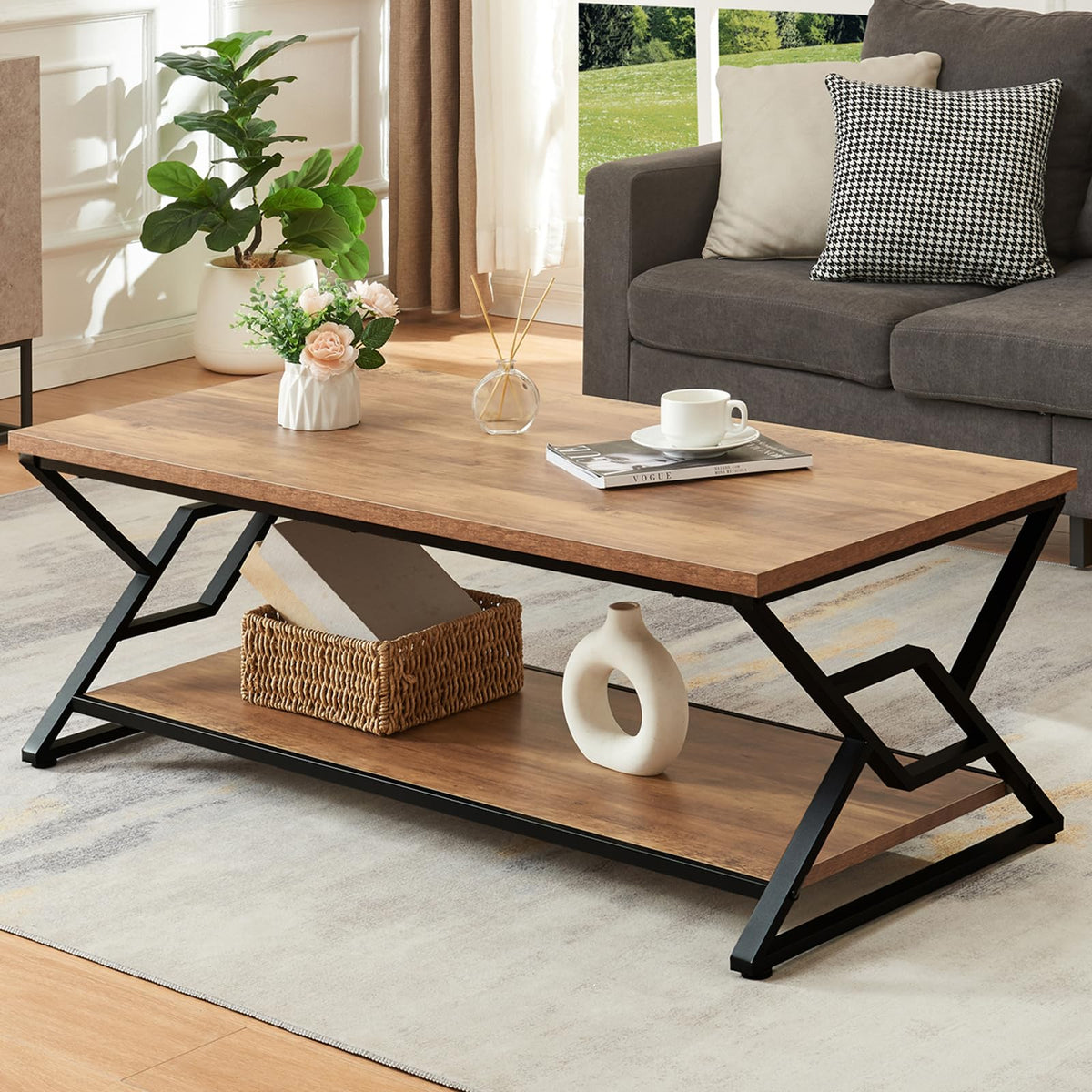 Rustic Two-Tier Coffee Table
