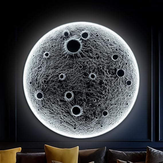 3D Moon Wall Sconce with Remote Control