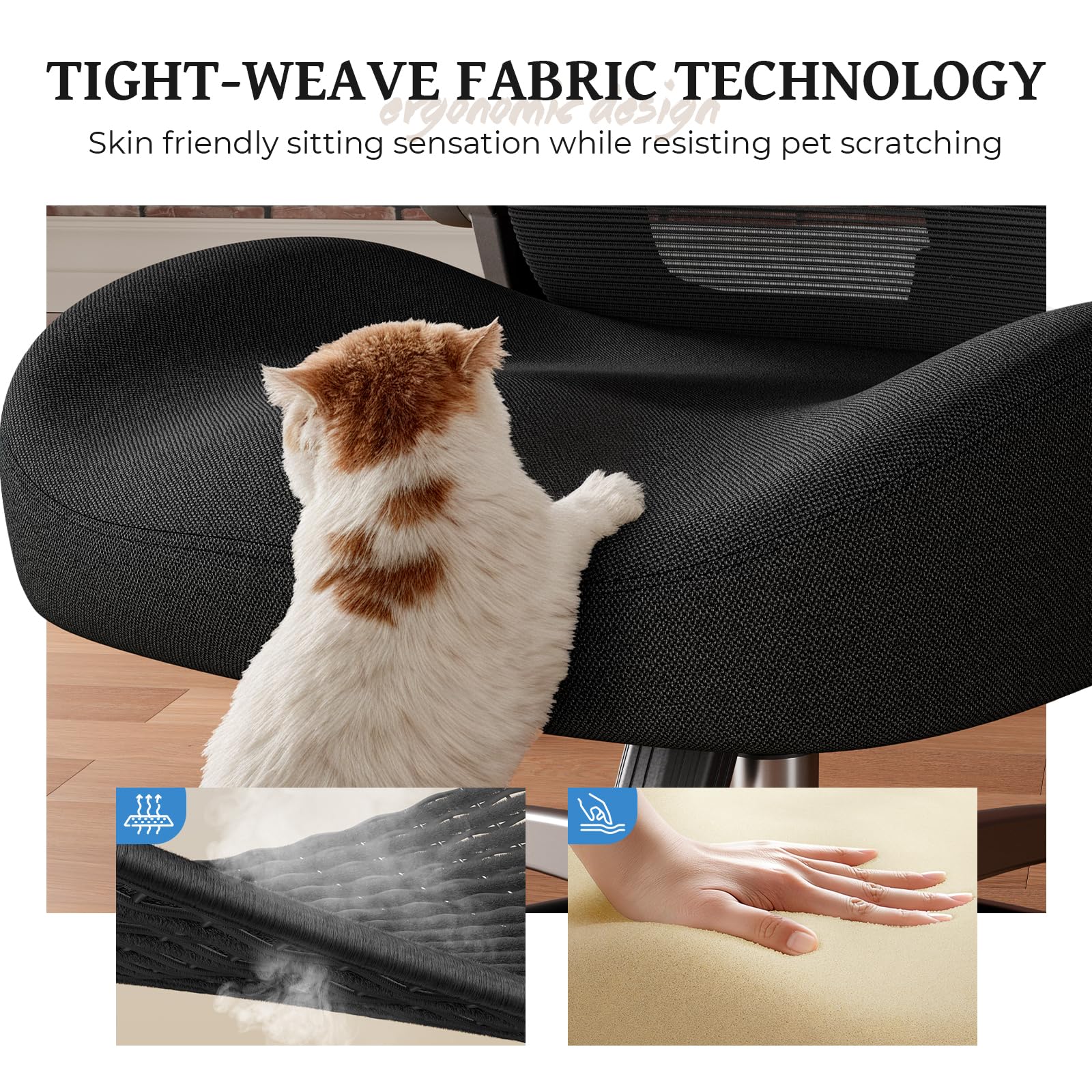 Ergonomic Office Chair with Adjustable Lumbar Support
