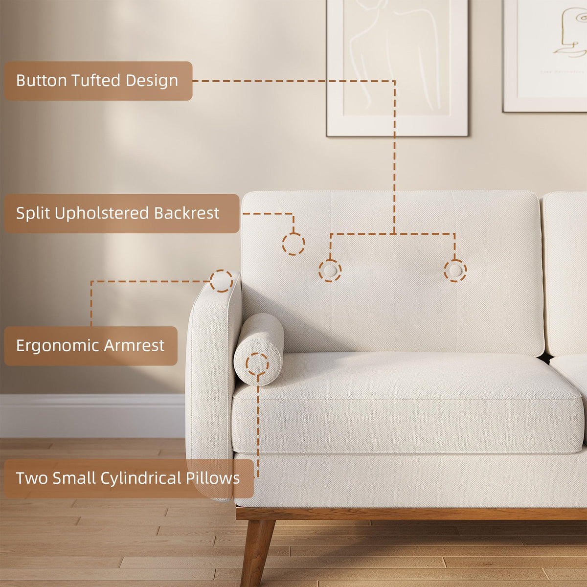 Mid-Century Modern Loveseat