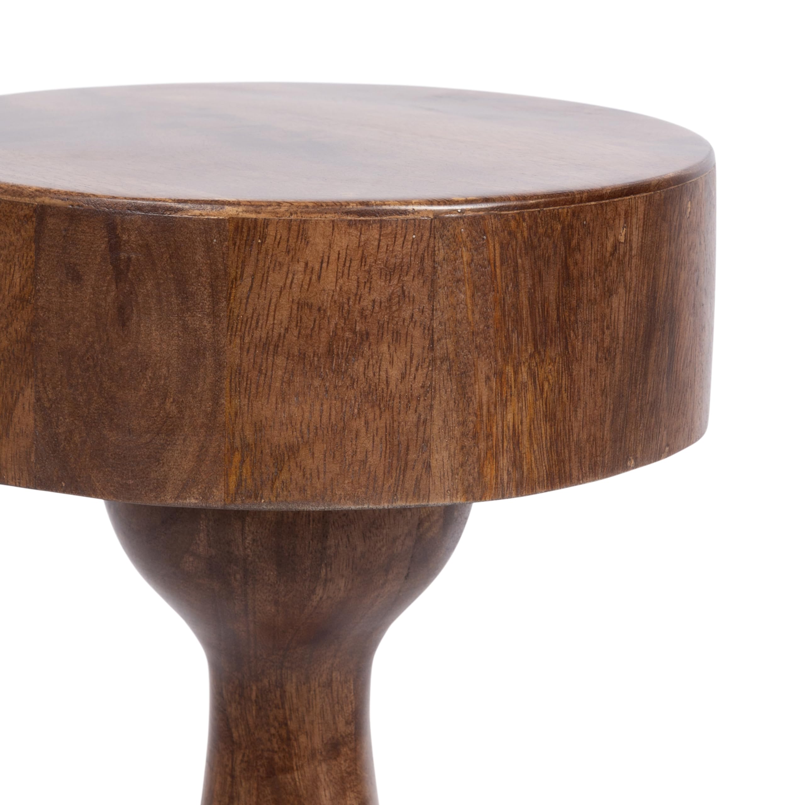 Sculptural Mango Wood Accent Table