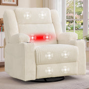 Power Swivel Rocker Recliner with Massage & Heat