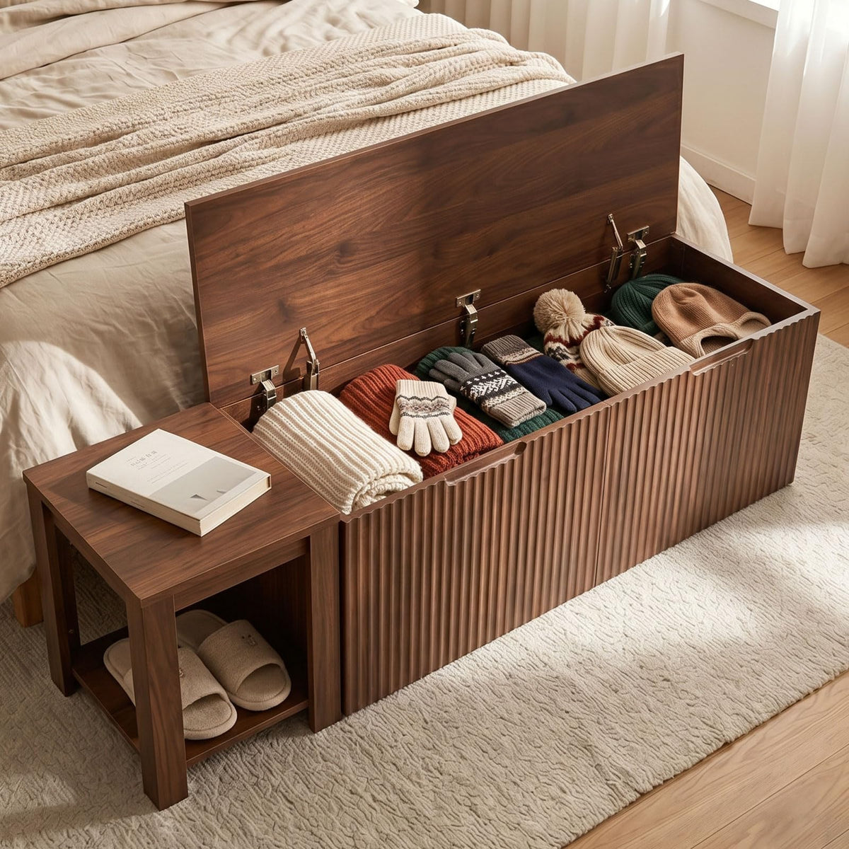 Modular Corner Storage Bench Set