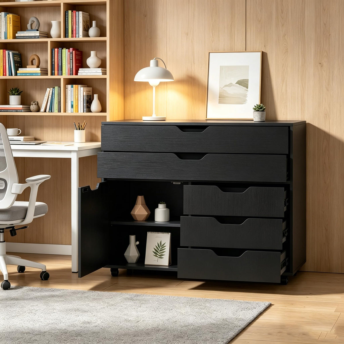 5-Drawer Rolling Storage Cabinet