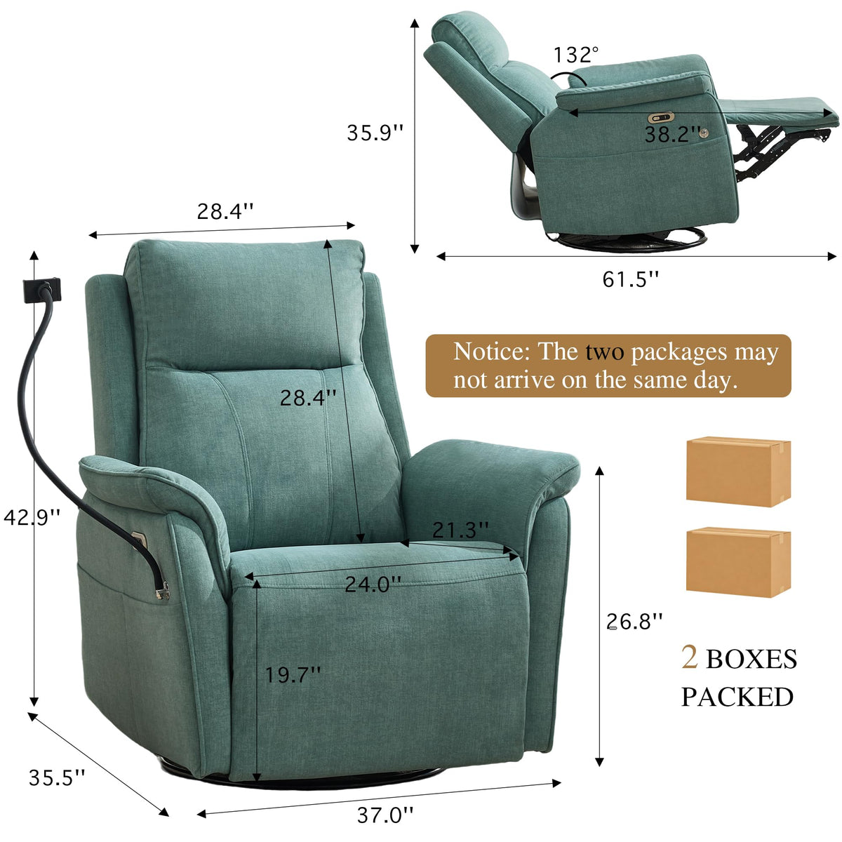 Power Swivel Glider Recliner