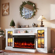 White Fireplace TV Stand