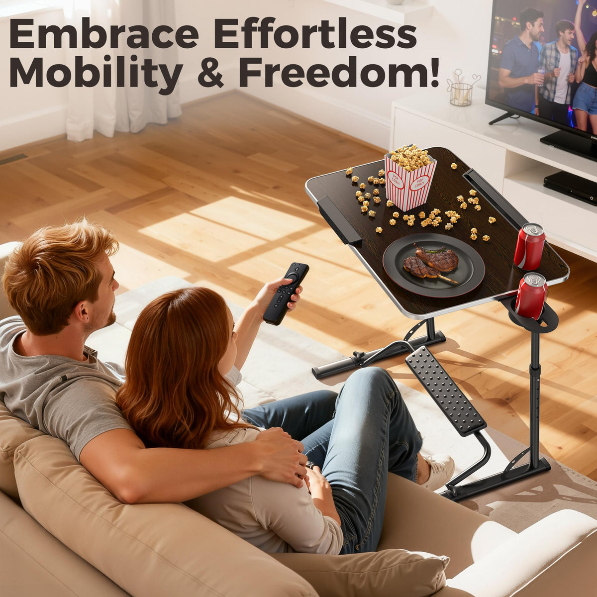 Adjustable Folding TV Tray Table