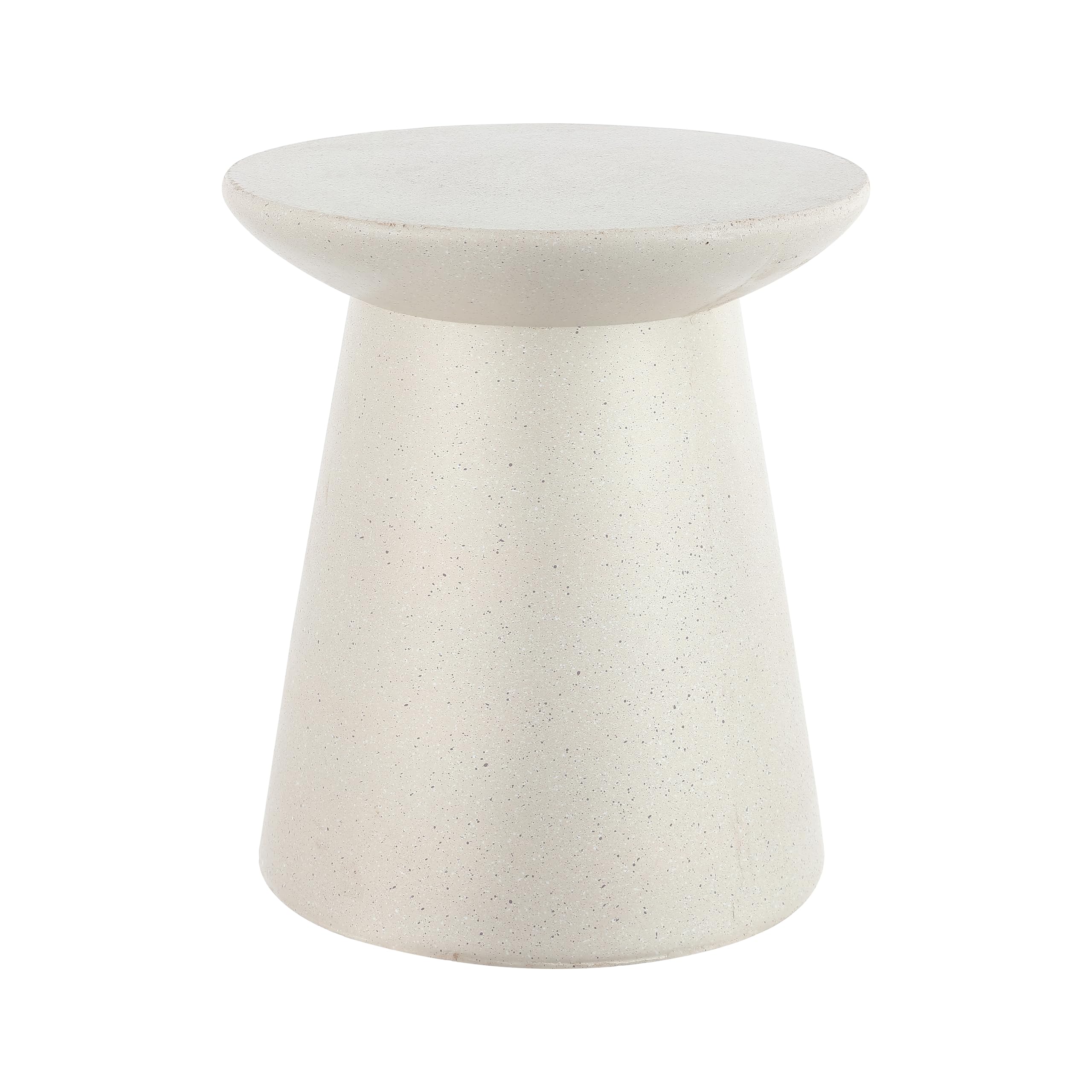 Poly-Resin Drum Pedestal Accent Table