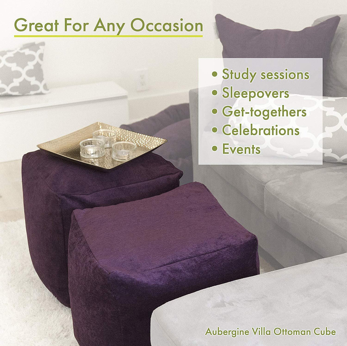 Indoor Outdoor Cube Pouf