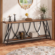 Rustic Brown Narrow Console Table