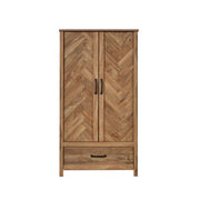Wardrobe Armoire with Garment Rod & Drawer – Sindoori Mango