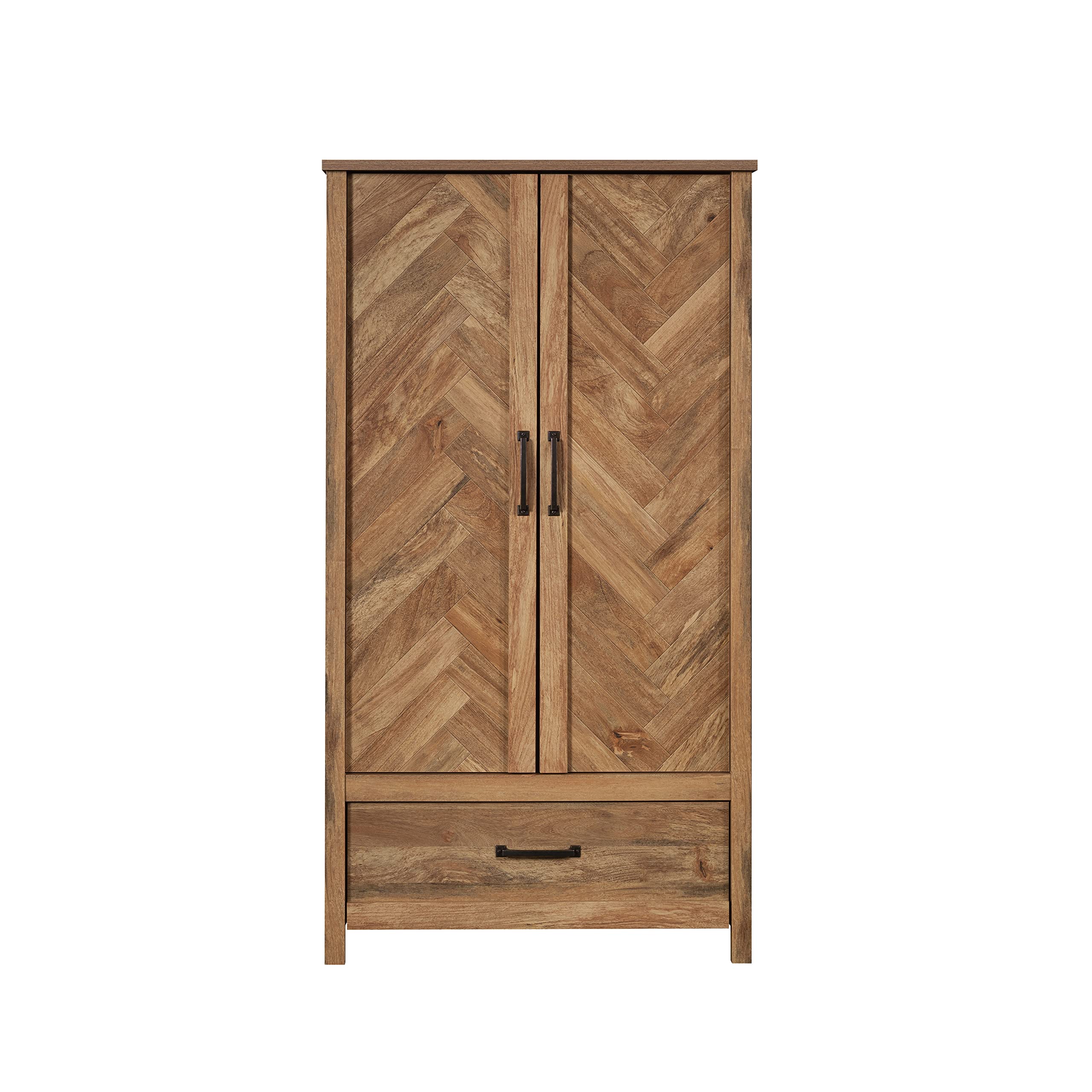 Sauder Cannery Bridge Armoire, L: 32.36" x W: 22.52" x H: 59.80", Sindoori Mango Finish