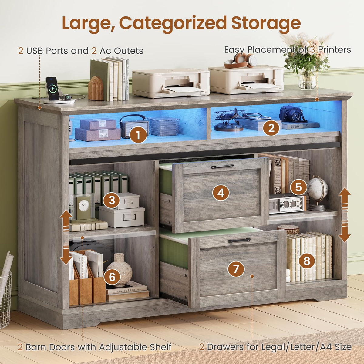 Farmhouse 2-Drawer File Cabinet