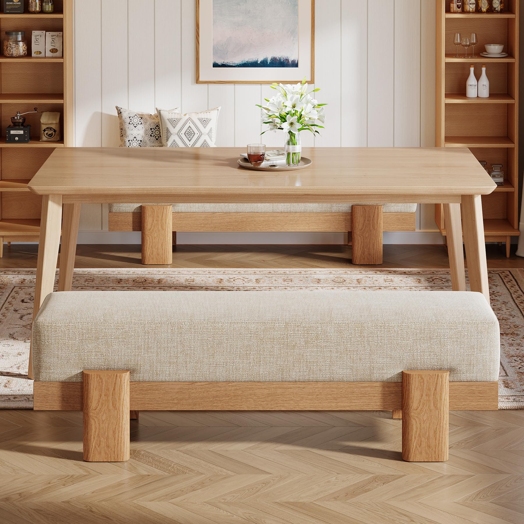 55-Inch Upholstered Dining Bench