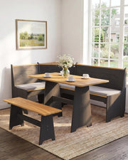 Kitchen Breakfast Nook Table Set - Corner Dining Table Set with Cushion