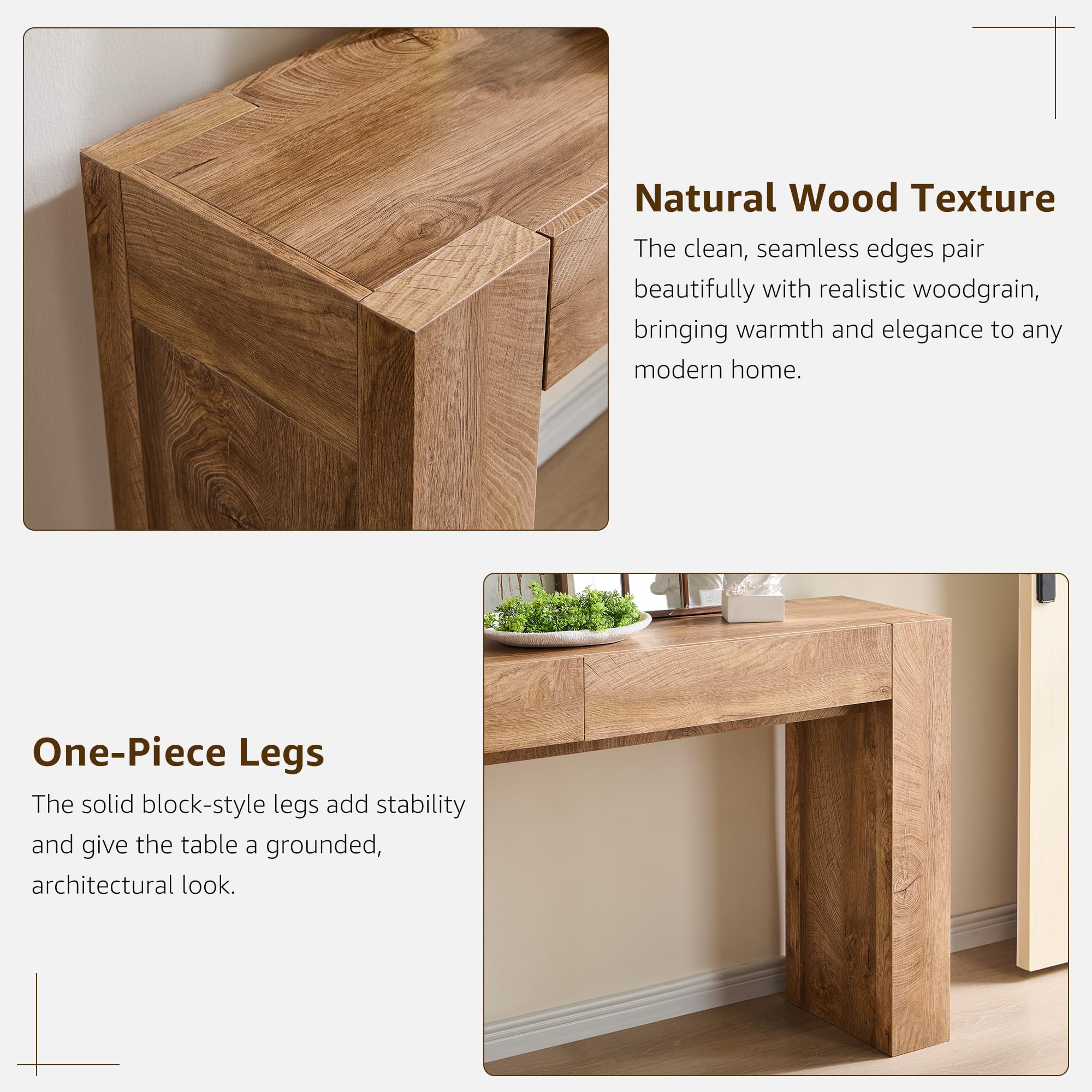 63" Entryway Console Table with Drawers