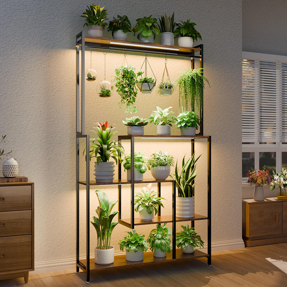 5-Tier Plant Stand with Grow Lights