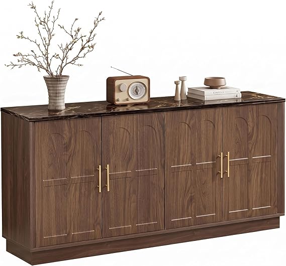 Sideboard Buffet Cabinet with Arched Doors