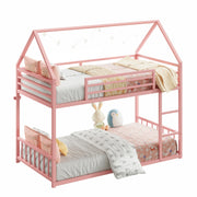 Pink Twin House Bunk Bed