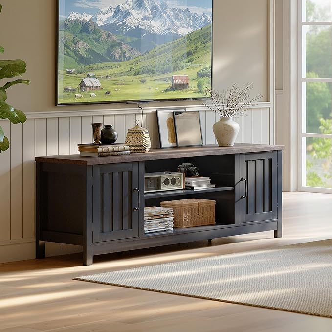 54" Farmhouse TV Stand with Storage