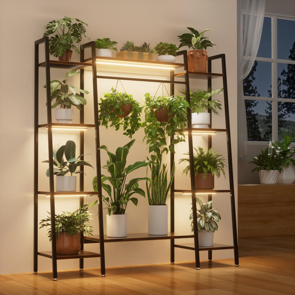 6-Tier Plant Stand with Grow Lights