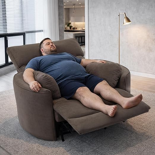 Oversized Power Recliner Chair – 52" Wide, Big & Tall, USB Charging