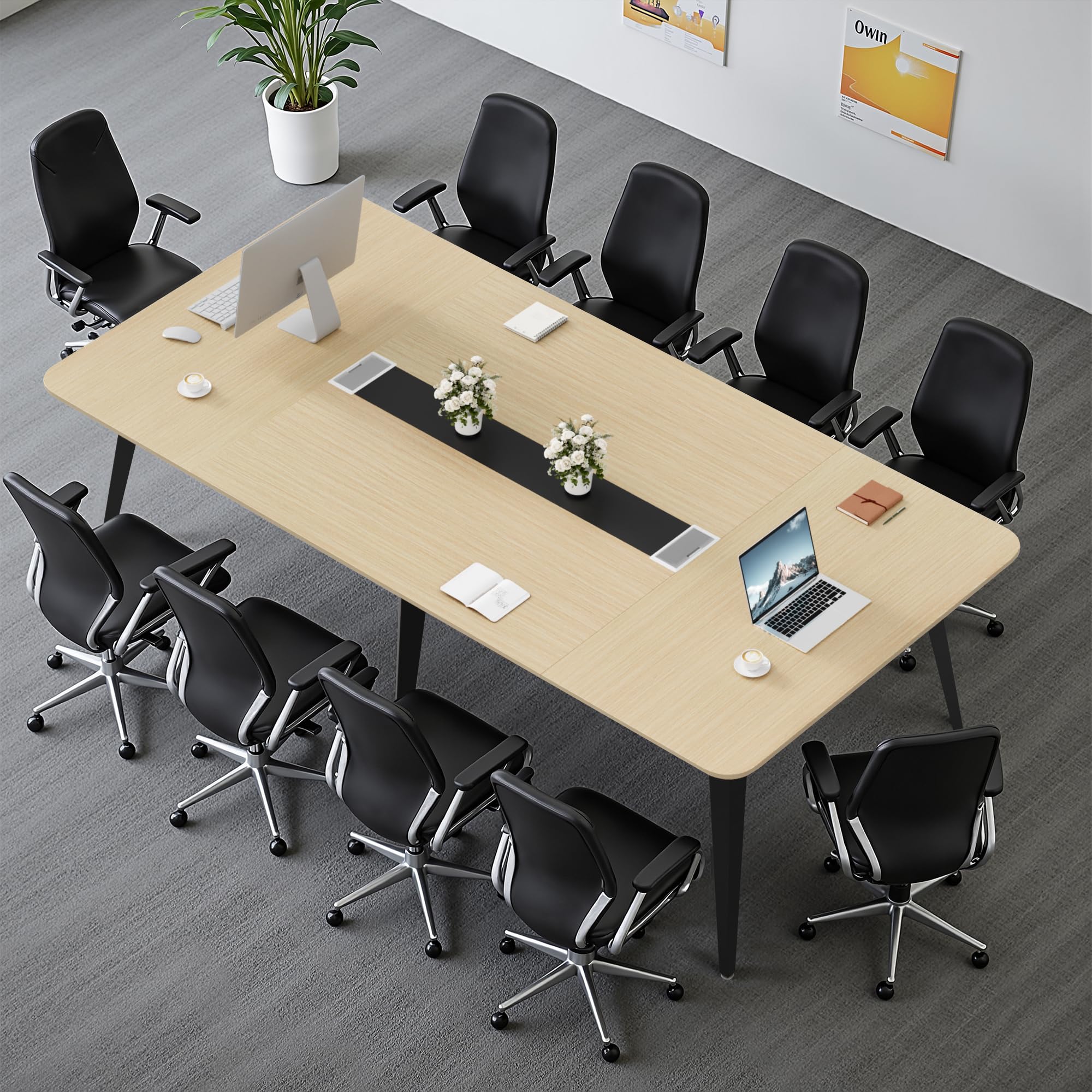 8FT Conference Table with Cable Grommets