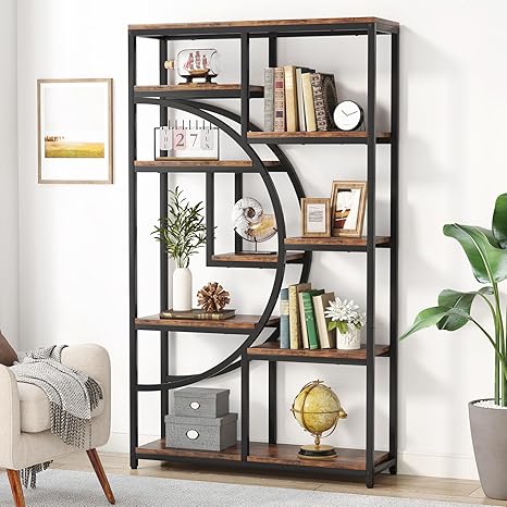 9-Shelf Etagere Bookcase