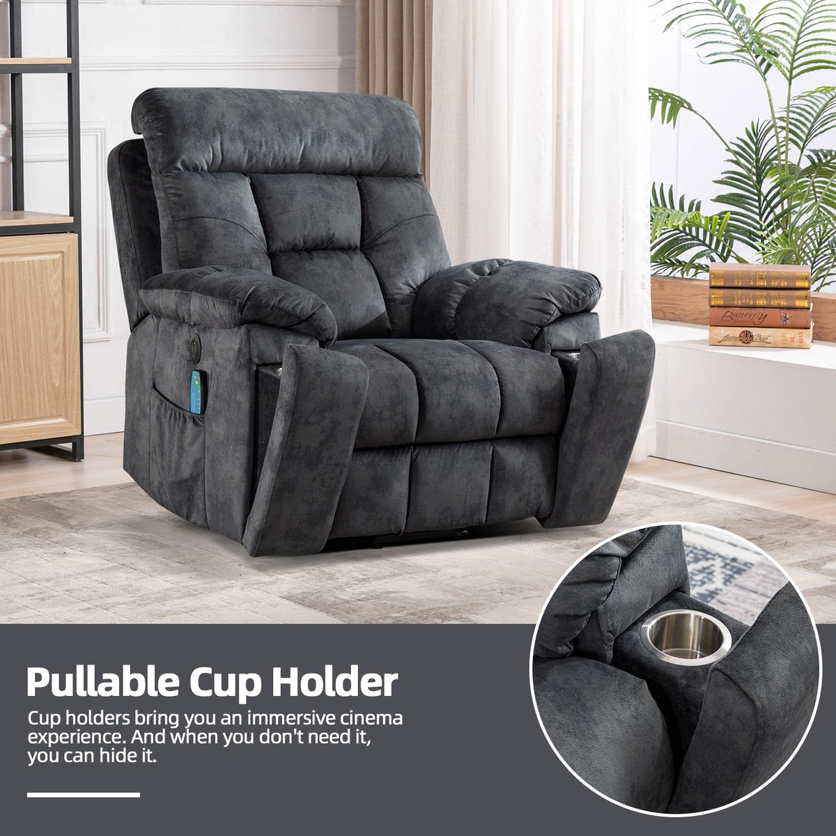 Oversized Heated Massage Lift Recliner