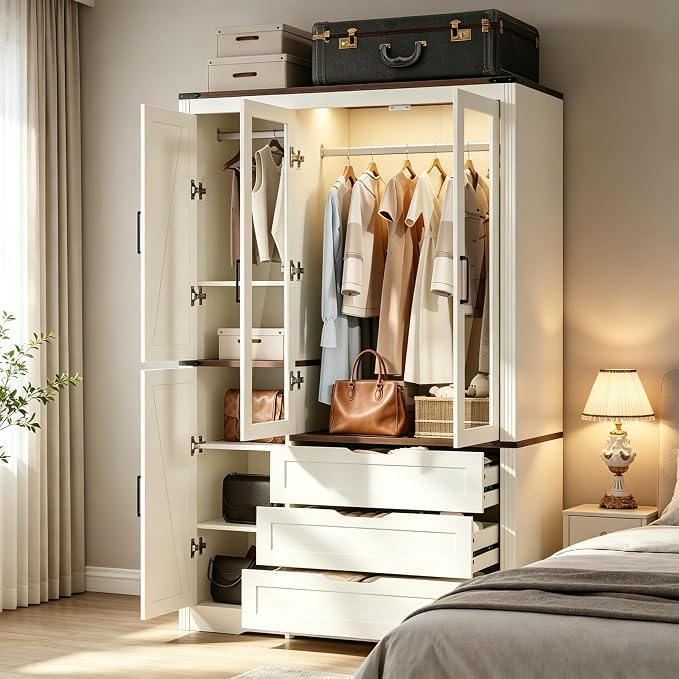4-Door LED Wardrobe