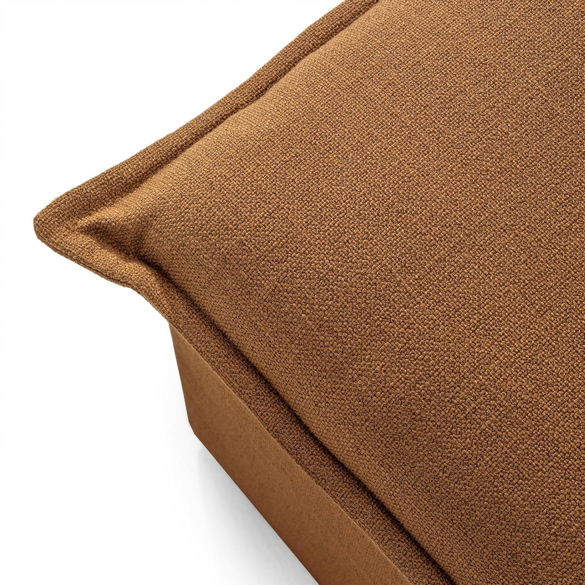 Maven Lane Claude Large Square Rustic Upholstered Ottoman Footrest Seat