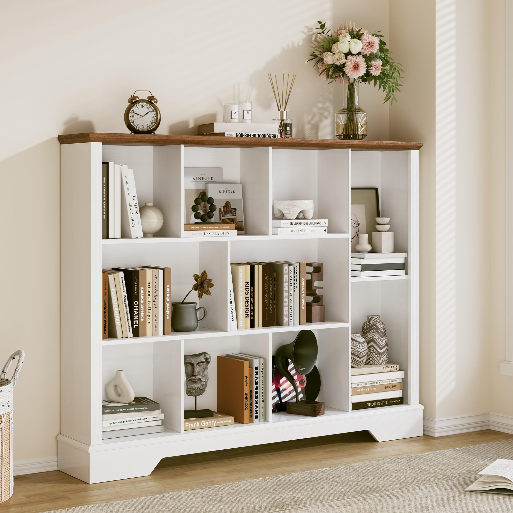 10-Cube Open Bookcase with Base