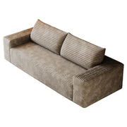 RENDGO 71" 3-Seater Love Seat Sofa,No Assembly Required, Plush Corduroy Loveseat Boneless Couch with High Cushion Backrest and Wider Armrest for Living Room Apartment Bedroom,Camel