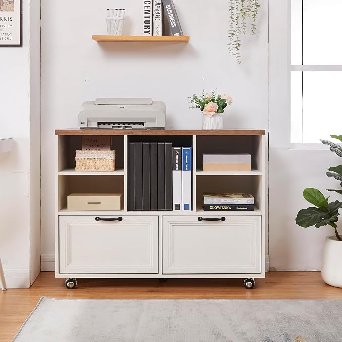 Farmhouse Rolling File Cabinet