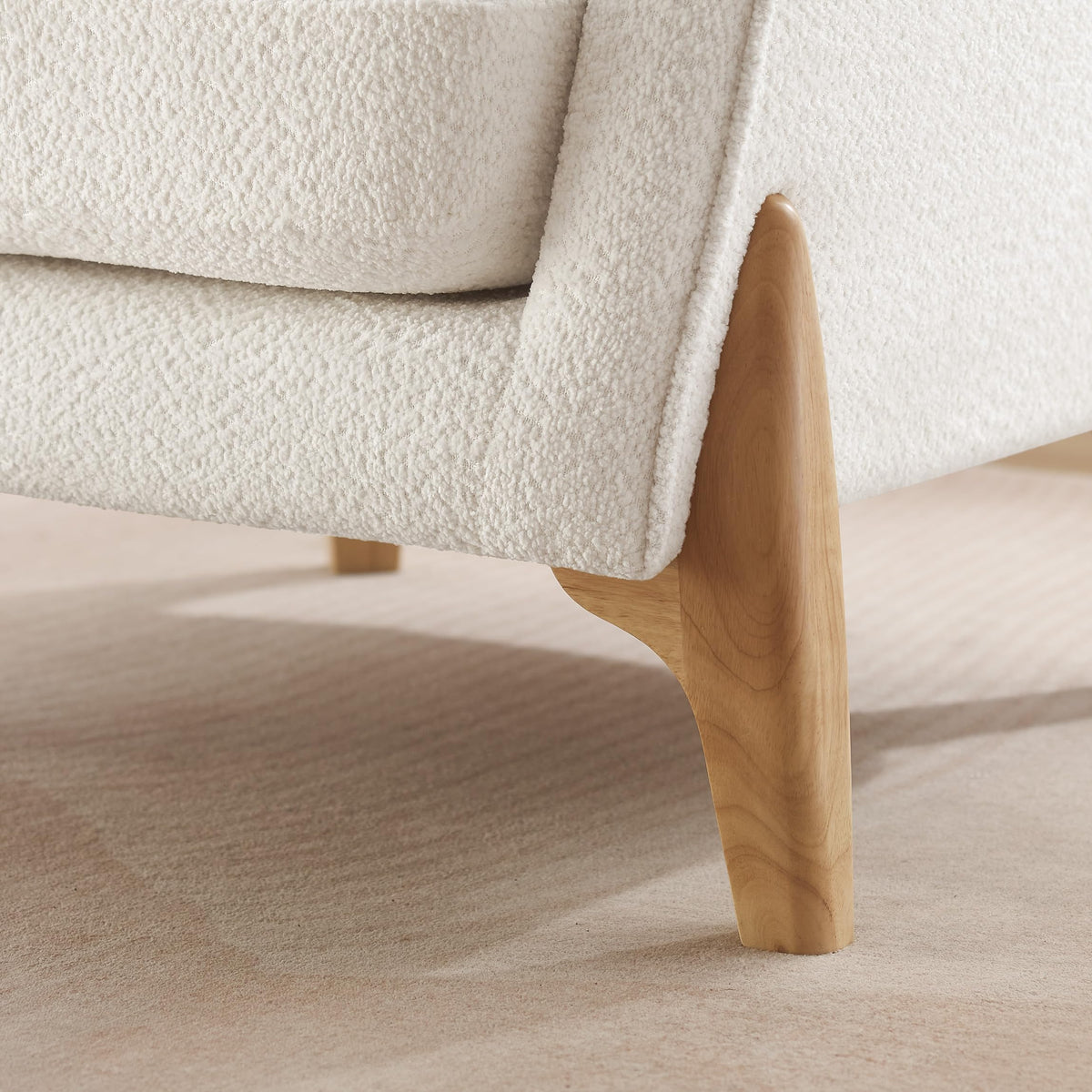 White Fleece Accent Chair