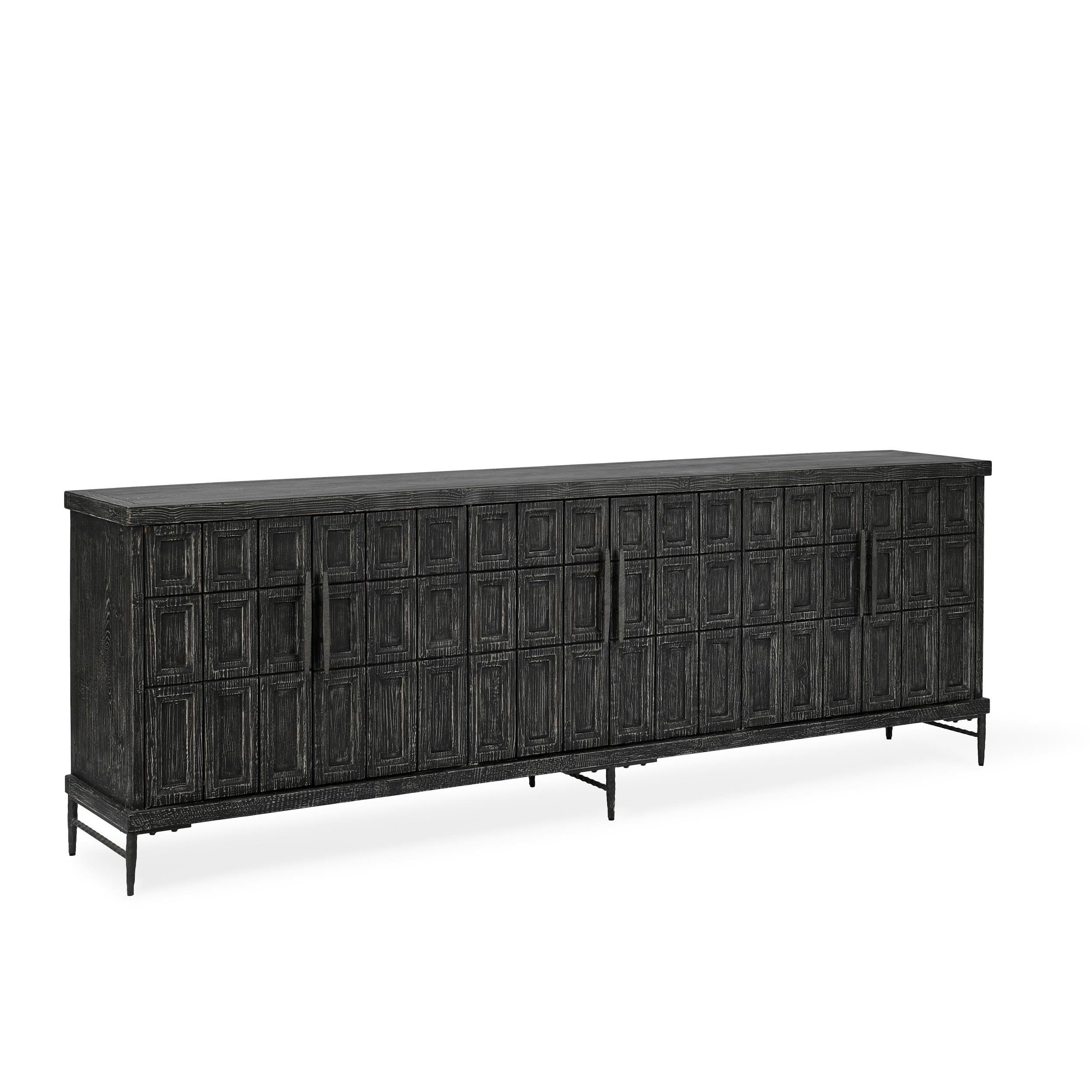 Classic Home Willmark 6-Door Reclaimed Pine Wood Sideboard Buffet