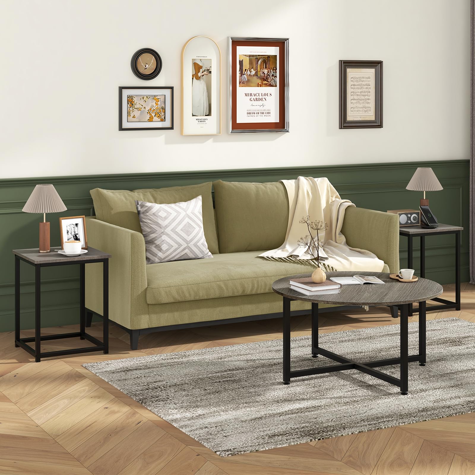 3-Piece Farmhouse Nesting Table Set